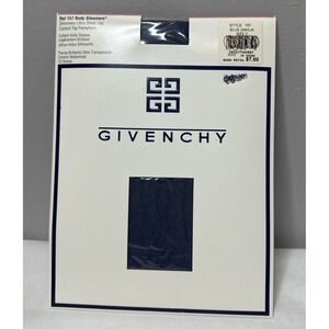 NWT Givenchy Control Top Pantyhose Shimmery Sheer Blue Dahlia Sz C
